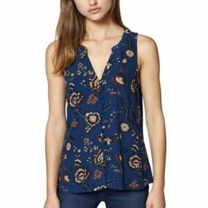Sanctuary Navy Floral Sleeveless Blouse